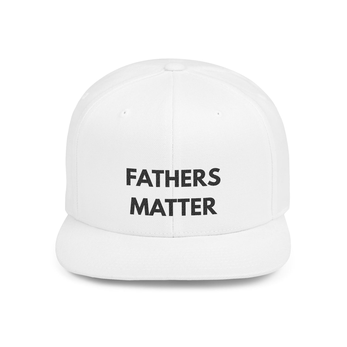 Fathers Matter Flatbill - Marriage Material - Black print on light material