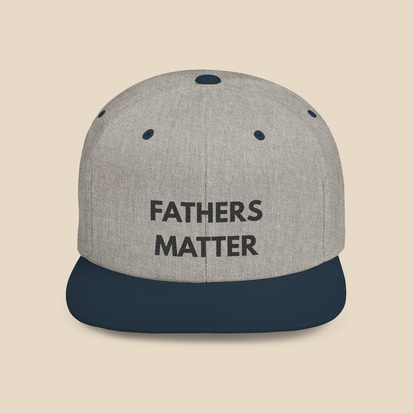Fathers Matter Flatbill - Marriage Material - Black print on light material