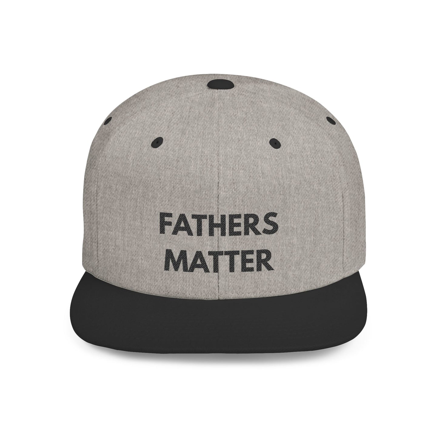 Fathers Matter Flatbill - Marriage Material - Black print on light material