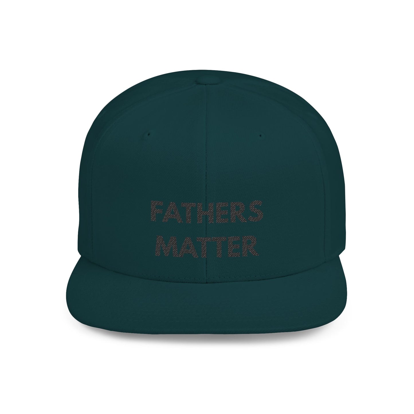 Fathers Matter Flatbill - Marriage Material - Black print on light material