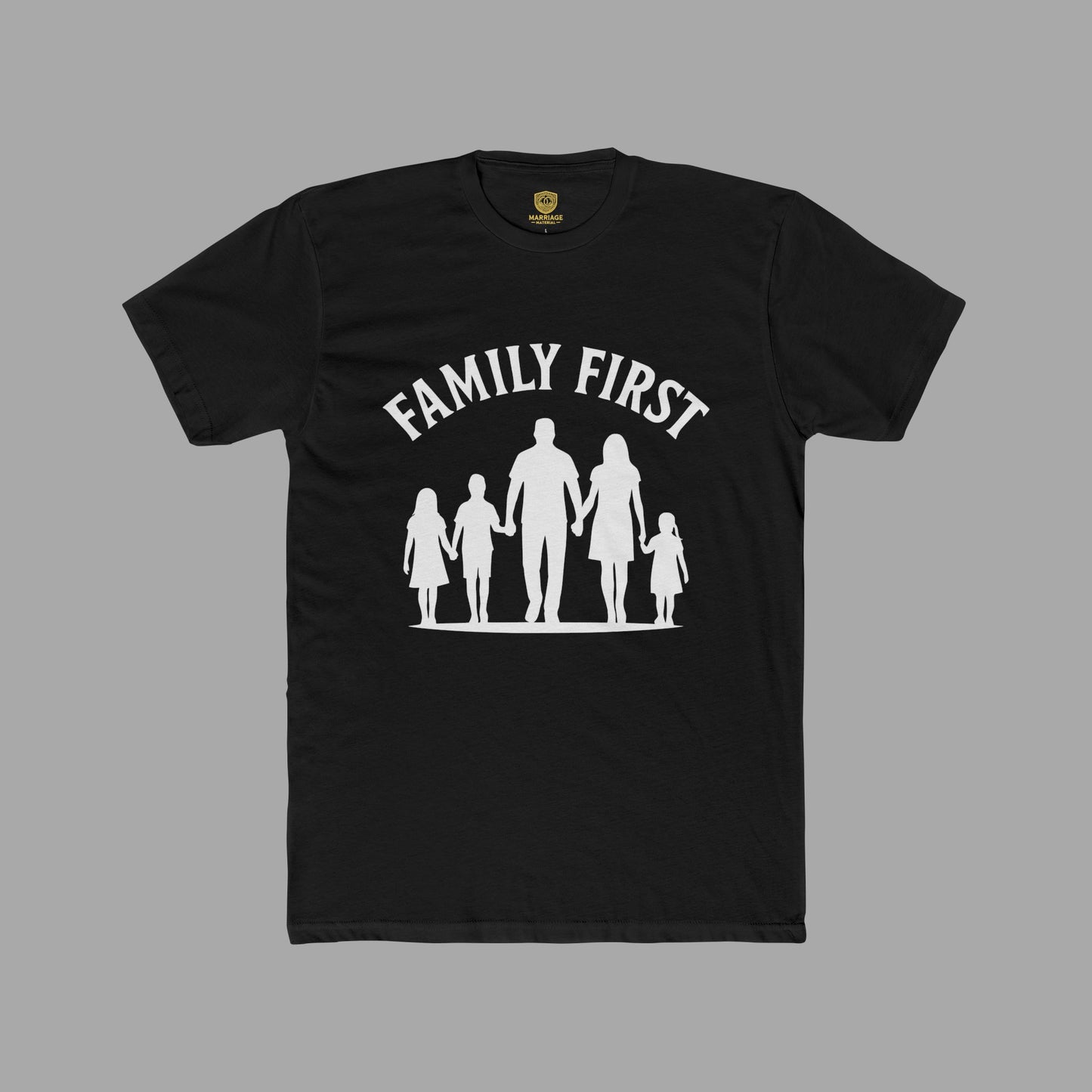 Family First T-Shirt - White Image - Marriage Material