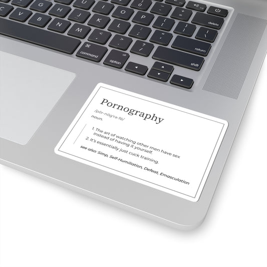 Pornography (Definition) - Humurous Sticker – Perfect for Laptops & Notebooks