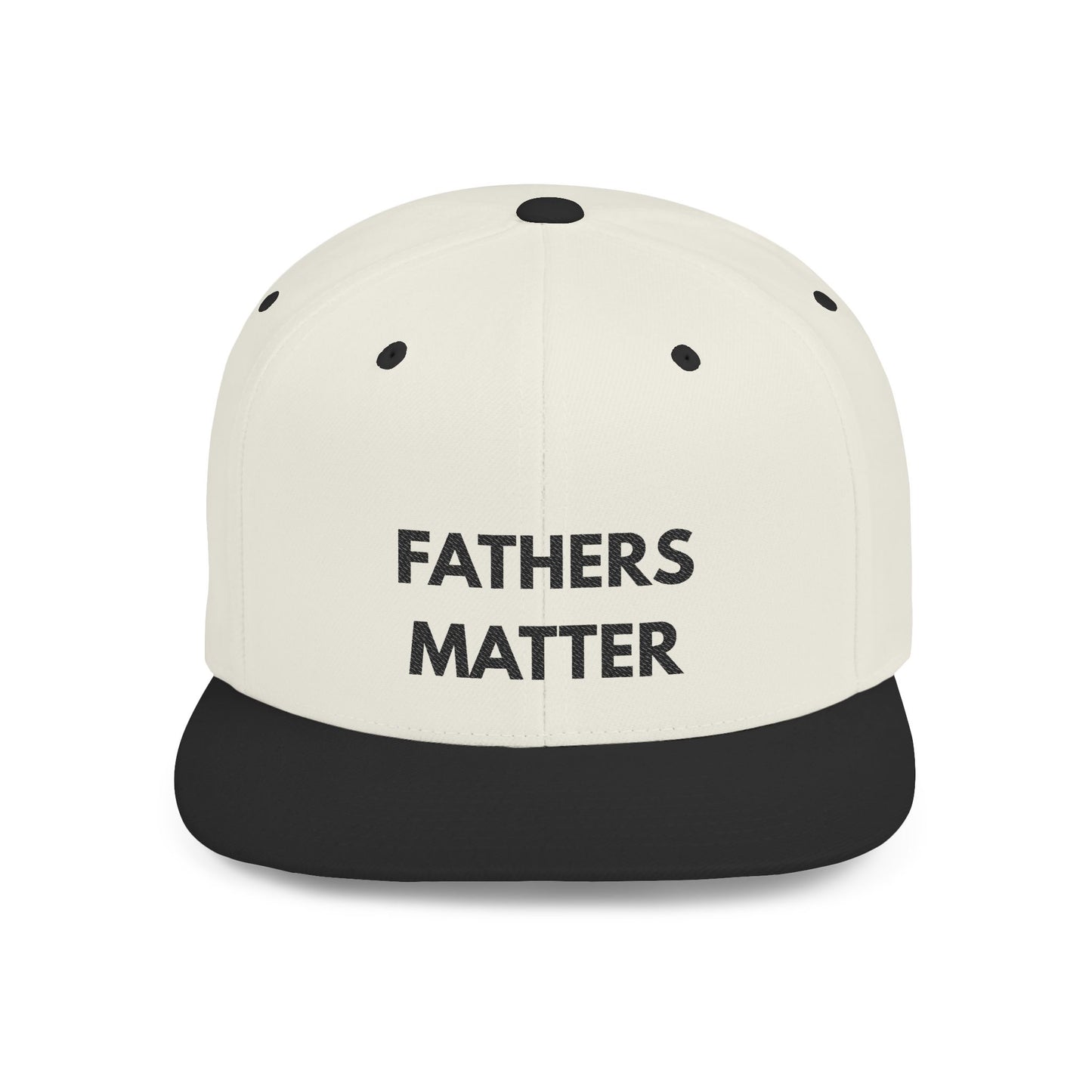 Fathers Matter Flatbill - Marriage Material - Black print on light material